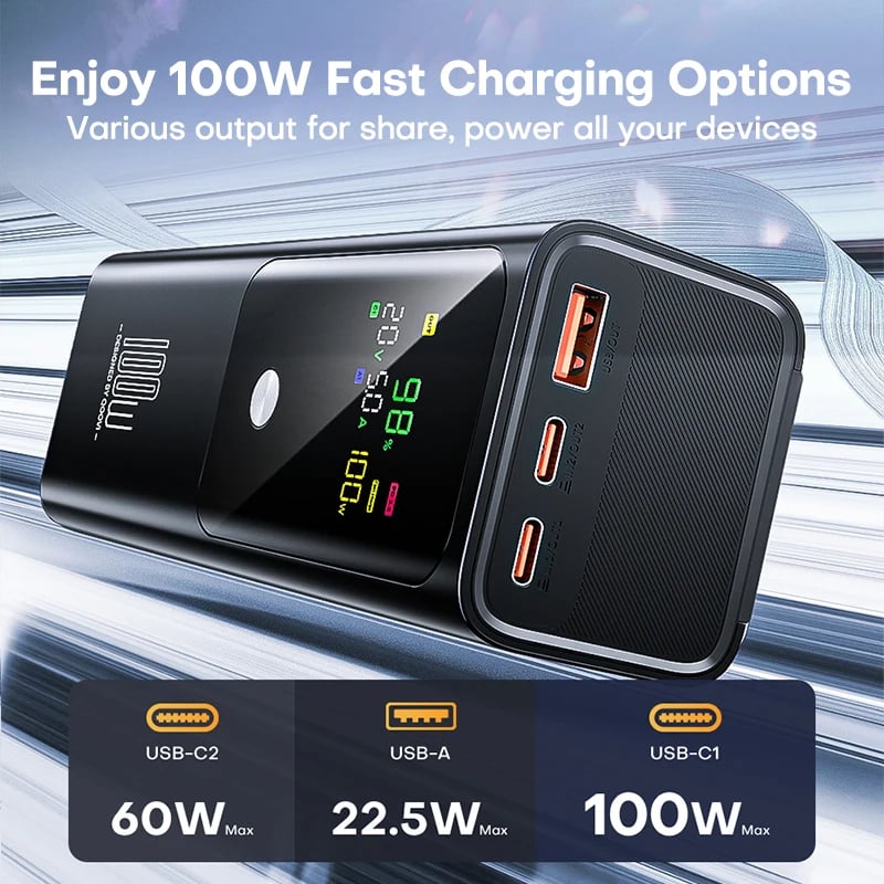 MSL 100W Power Bank - 20000mAh with LED Display