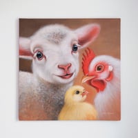 Image 1 of Friends, not food | Easter | Canvas (Leinwand)