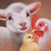 Image 4 of Friends, not food | Easter | Canvas (Leinwand)