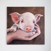 Image 1 of Friend, not food | Piglet | Canvas (Leinwand)