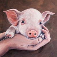 Image 4 of Friend, not food | Piglet | Canvas (Leinwand)