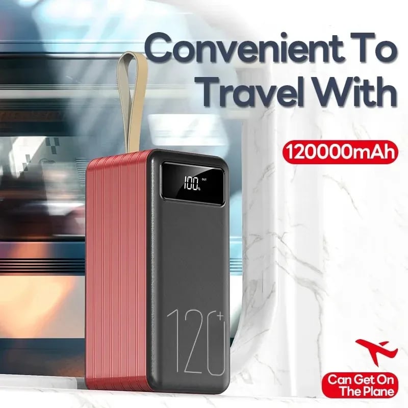 MSL 120W Power Bank - 120000mAh High Capacity with LED Display