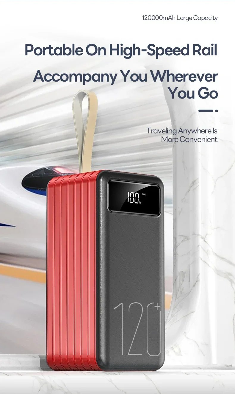 MSL 120W Power Bank - 120000mAh High Capacity with LED Display