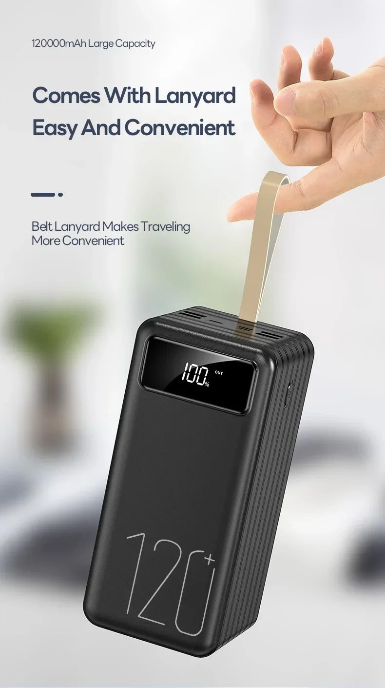 MSL 120W Power Bank - 120000mAh High Capacity with LED Display