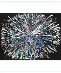 Phoenix Rising Explosion on Black Ground