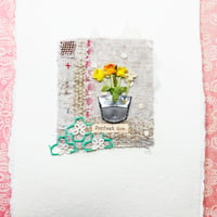 Image 1 of Art - original - flowers in a thimble vase - wall art