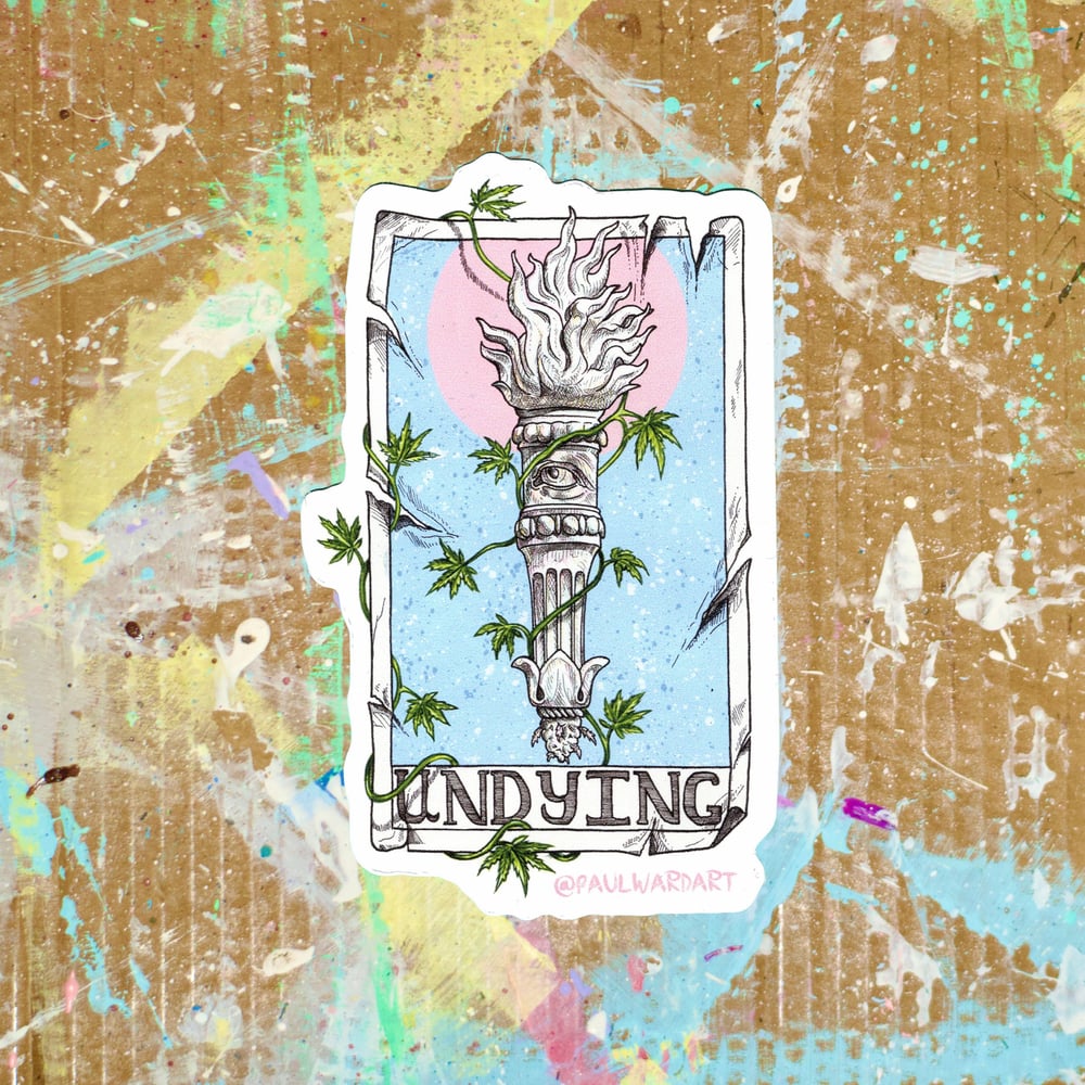 Undying- Pack of three stickers 7.5 x 5 cm