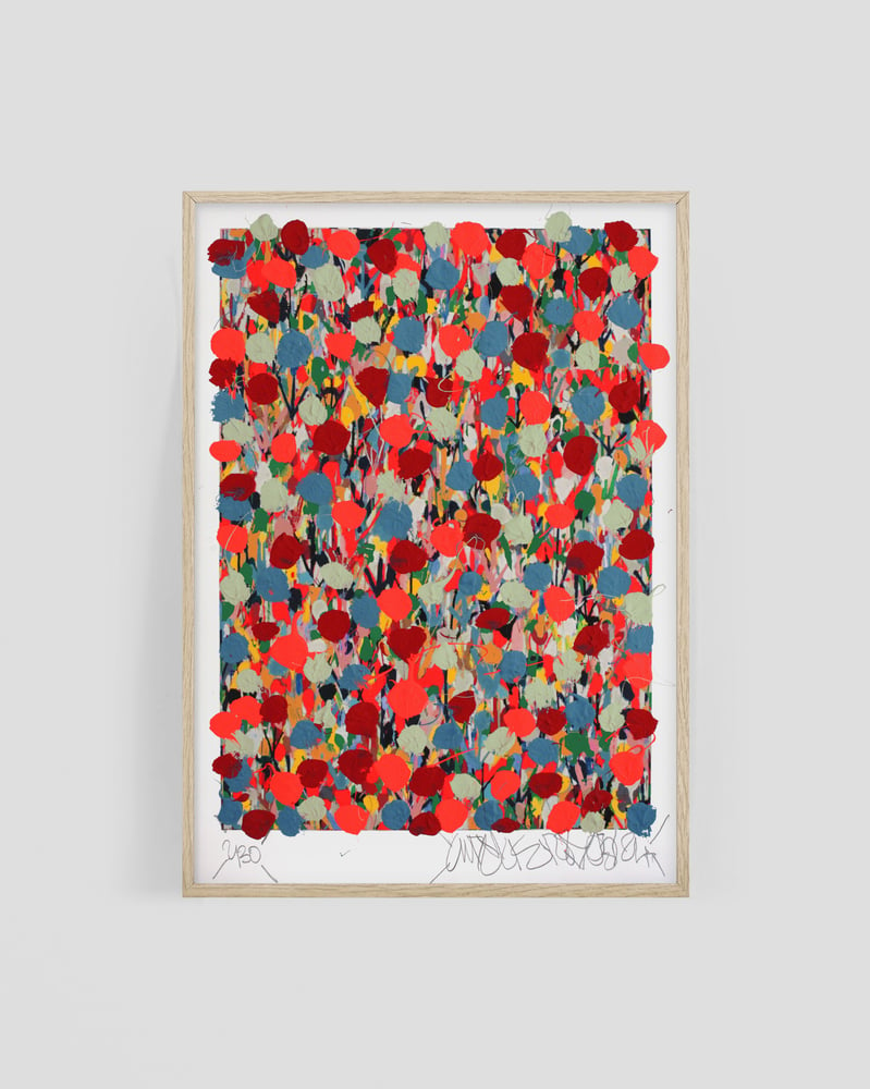 Image of " G Flowers " Big Embellished Print