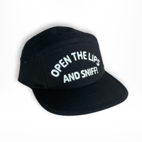 Image 1 of OPEN THE LIPS AND SNIFF - 5 PANEL CAP