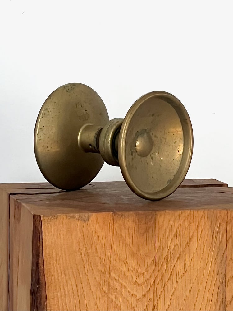 Image of Set of Circular Push-Pull Door Handles in Brass (2 Sets Available)