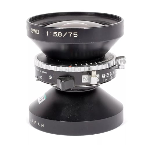 Image of Fuji Fujinon SWD 75mm F5.6 wide angle Lens in Copal #0 Shutter #5172