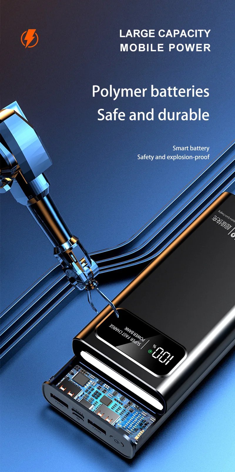MSL 120W Power Bank - 20000mAh with Digital Display