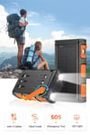 MSL Hand Crank Solar Power Bank - 30000mAh with Camping Light