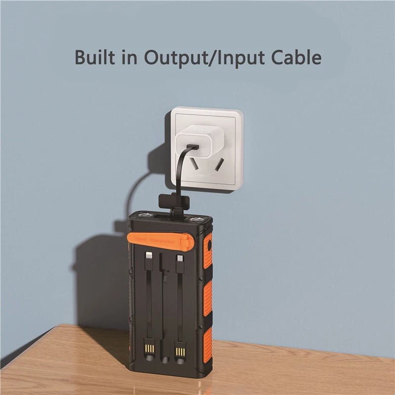 MSL Hand Crank Solar Power Bank - 30000mAh with Camping Light