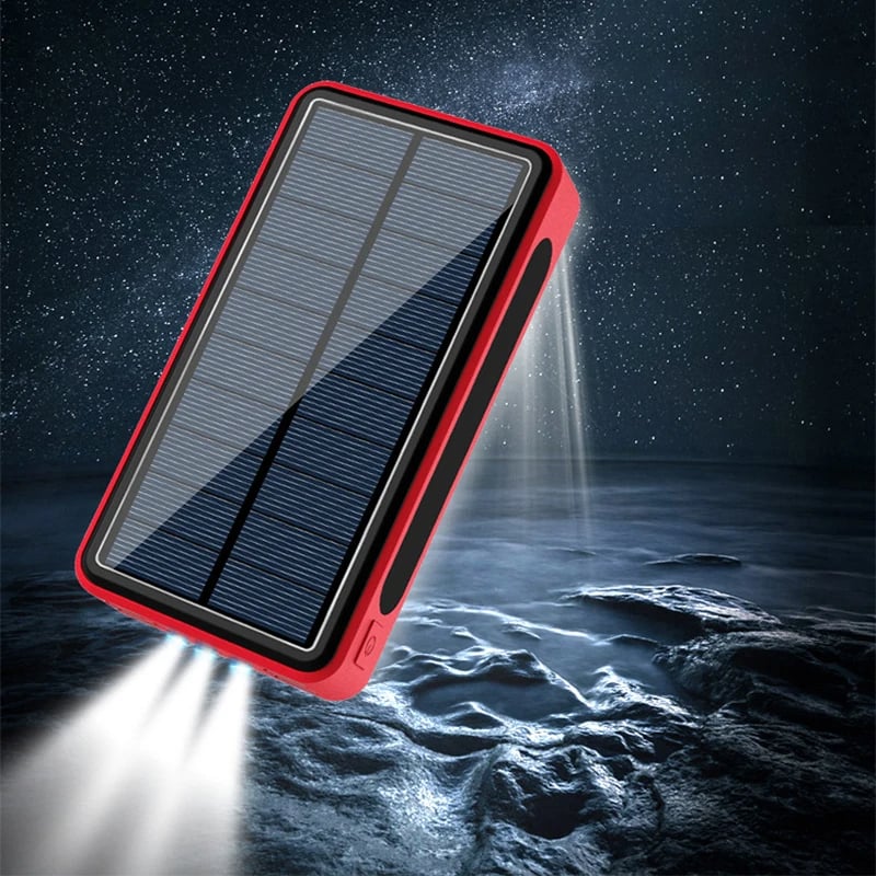 MSL Solar Power Bank - 50000mAh with 4 USB Ports and Camping Light