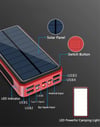 MSL Solar Power Bank - 50000mAh with 4 USB Ports and Camping Light