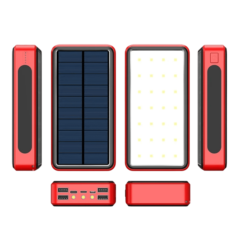 MSL Solar Power Bank - 50000mAh with 4 USB Ports and Camping Light