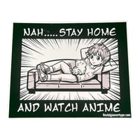 Stay Home and Watch Anime Sticker - Male Character