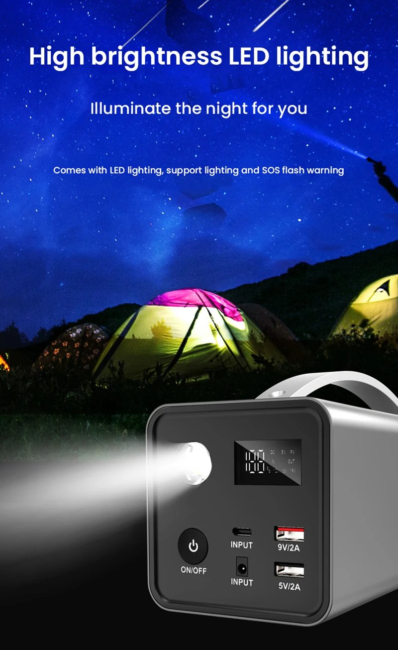 MSL 200W Portable Solar Generator Power Station - 32000mAh