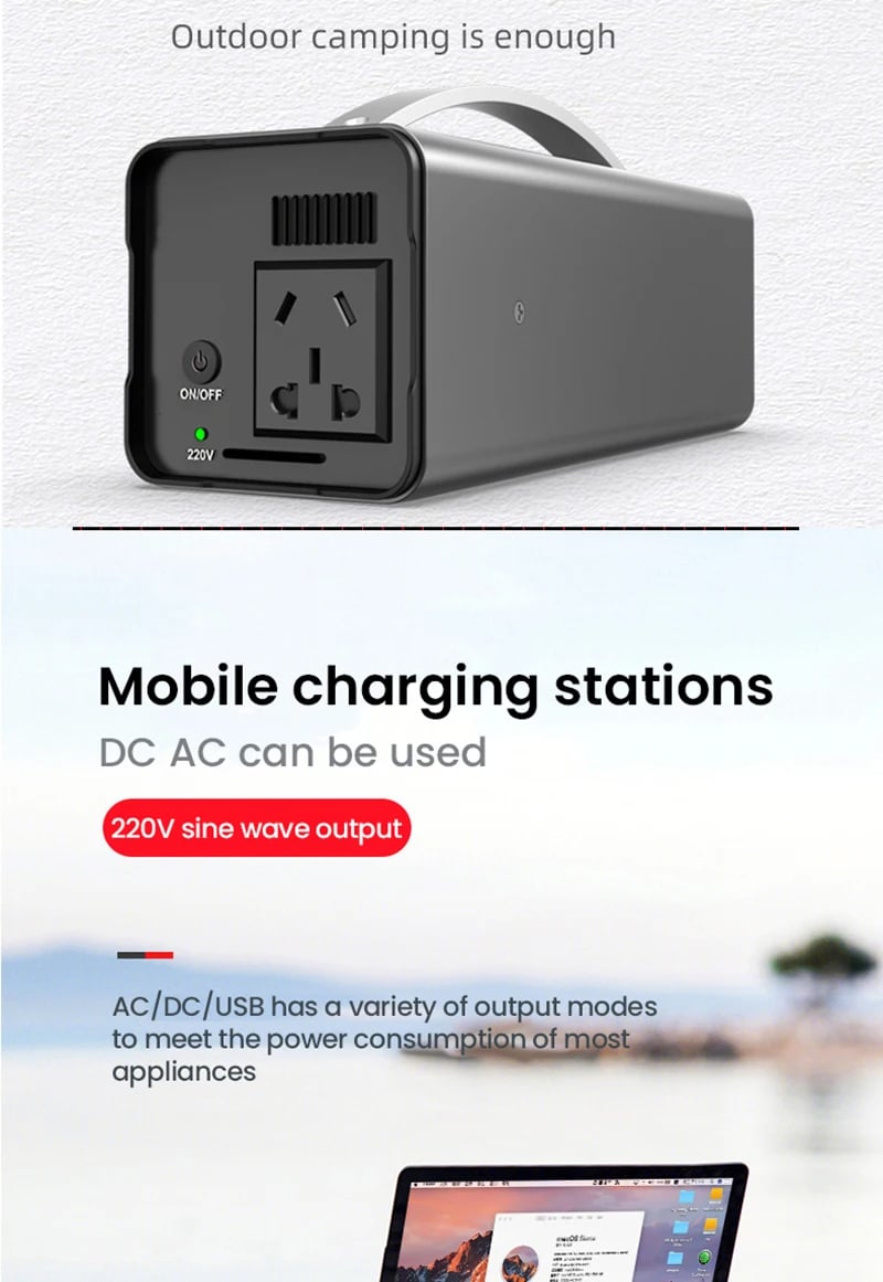 MSL 200W Portable Solar Generator Power Station - 32000mAh