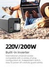 MSL 200W Portable Solar Generator Power Station - 32000mAh
