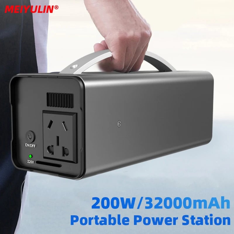 MSL 200W Portable Solar Generator Power Station - 32000mAh