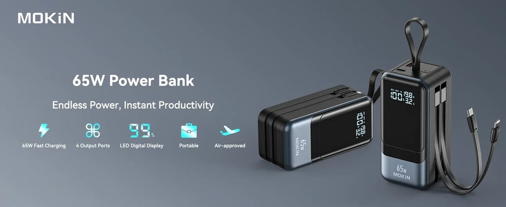 MSL 65W Power Bank - 18400mAh with Smart Digital Display