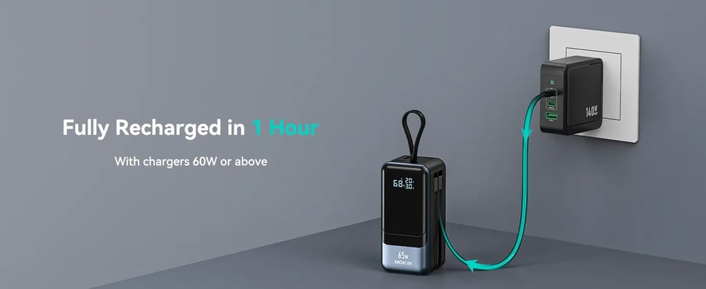 MSL 65W Power Bank - 18400mAh with Smart Digital Display
