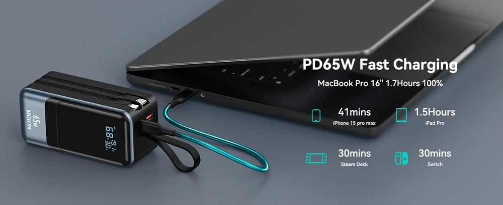 MSL 65W Power Bank - 18400mAh with Smart Digital Display
