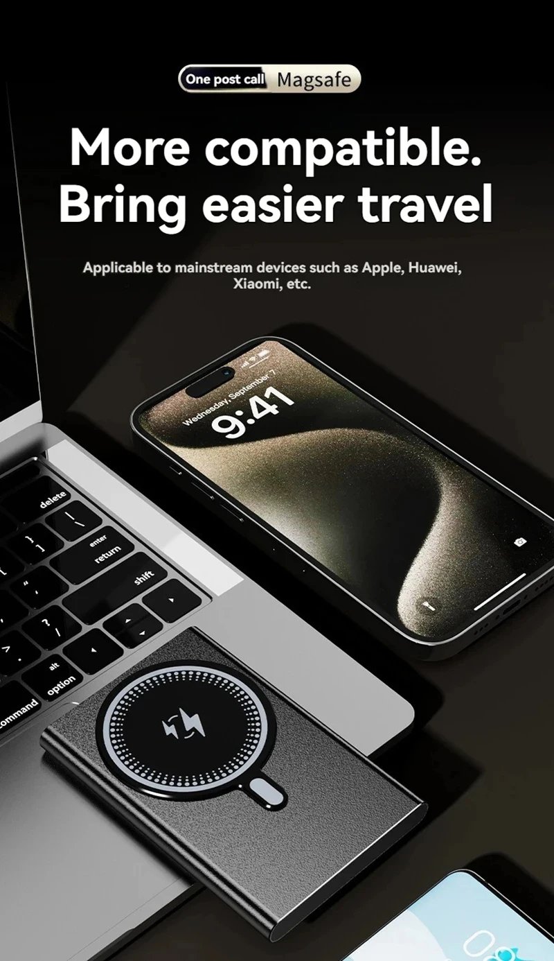 MSL 50000mAh Ultra-Thin Wireless Power Bank with Fast Charging