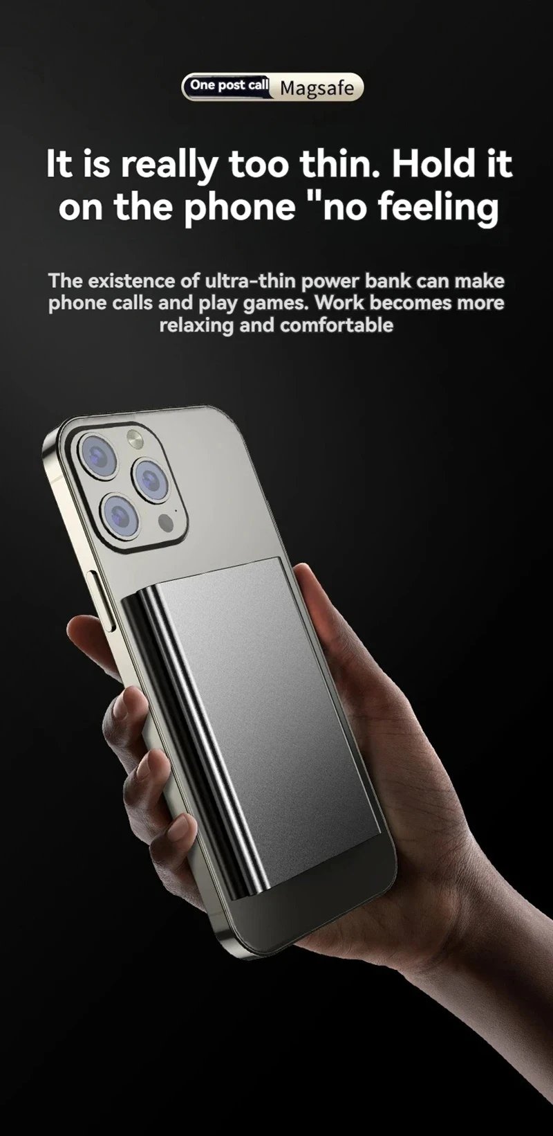 MSL 50000mAh Ultra-Thin Wireless Power Bank with Fast Charging