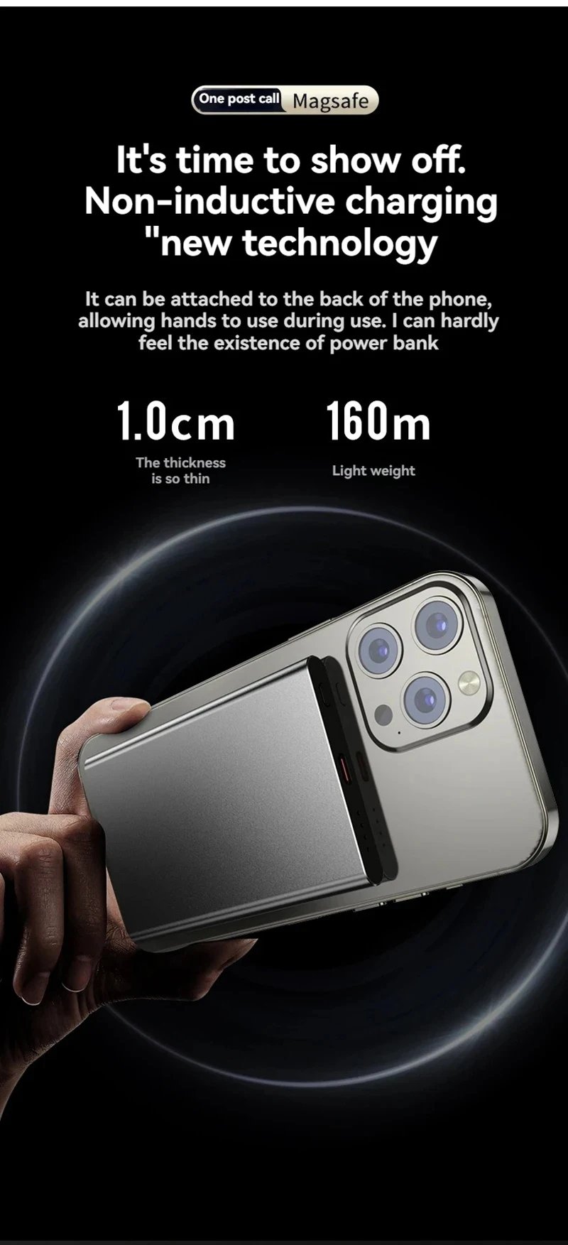 MSL 50000mAh Ultra-Thin Wireless Power Bank with Fast Charging