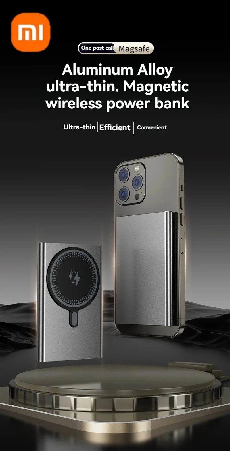 MSL 50000mAh Ultra-Thin Wireless Power Bank with Fast Charging