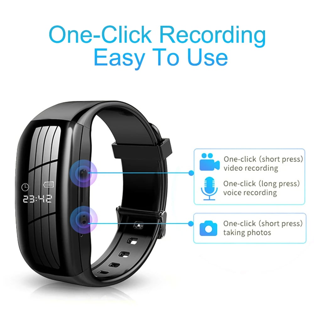 MSL Video Mini Camera Watch - 1080P HD Audio Recorder with USB and Noise Reduction