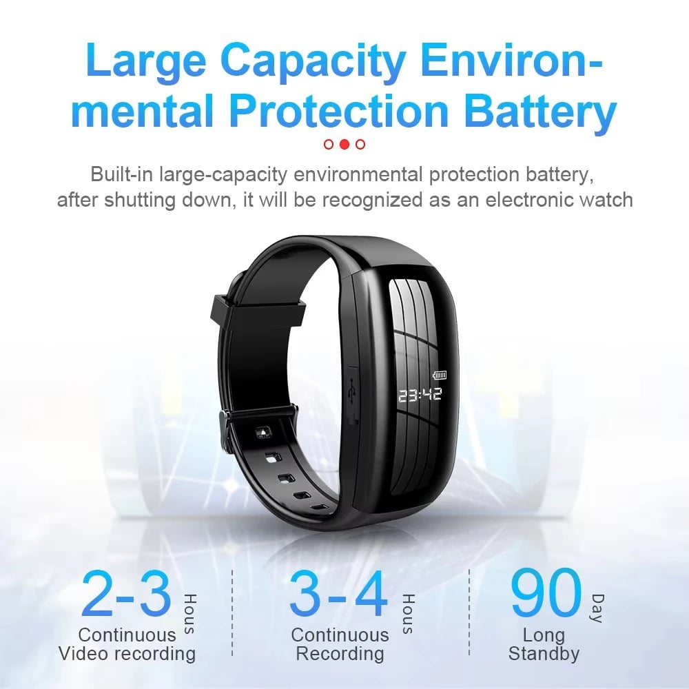 MSL Video Mini Camera Watch - 1080P HD Audio Recorder with USB and Noise Reduction