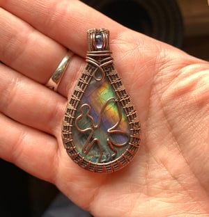 Labradorite Fairy and Iolite Pendant 