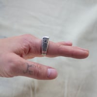Image 4 of Silver Wedge Ring with Quartz