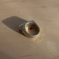 Image 2 of Silver Wedge Ring with Quartz