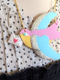 Image 3 of Love Letter Swallow Necklace