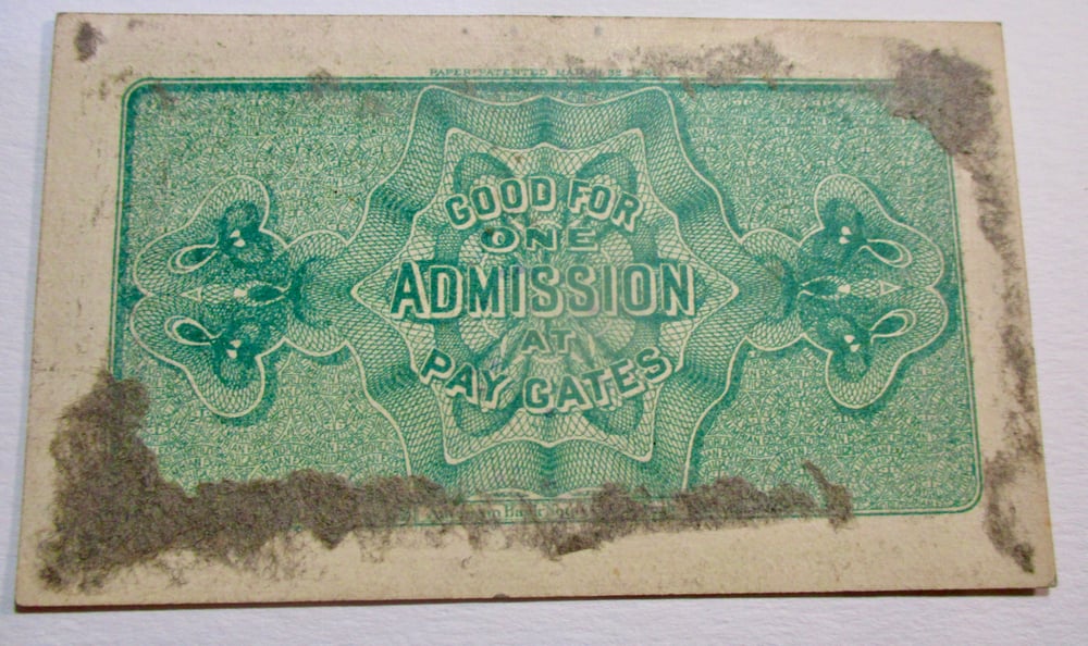 World's Columbian Expo Rare Ticket--Please read description