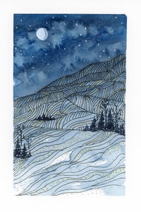 Original Winter Solstice 2024 Watercolor & Pen