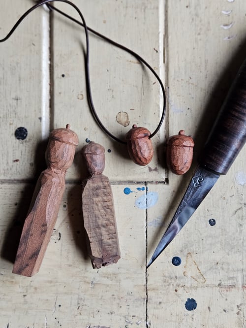 Image of Heart & Acorn Pendants 