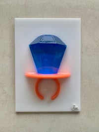 Image 1 of Giant Blue and Orange Ring Pop Art