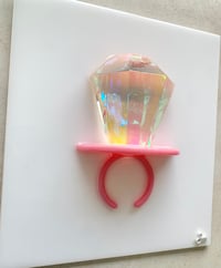 Image 2 of Giant Iridescent Pink ring Pop - Original Artwork