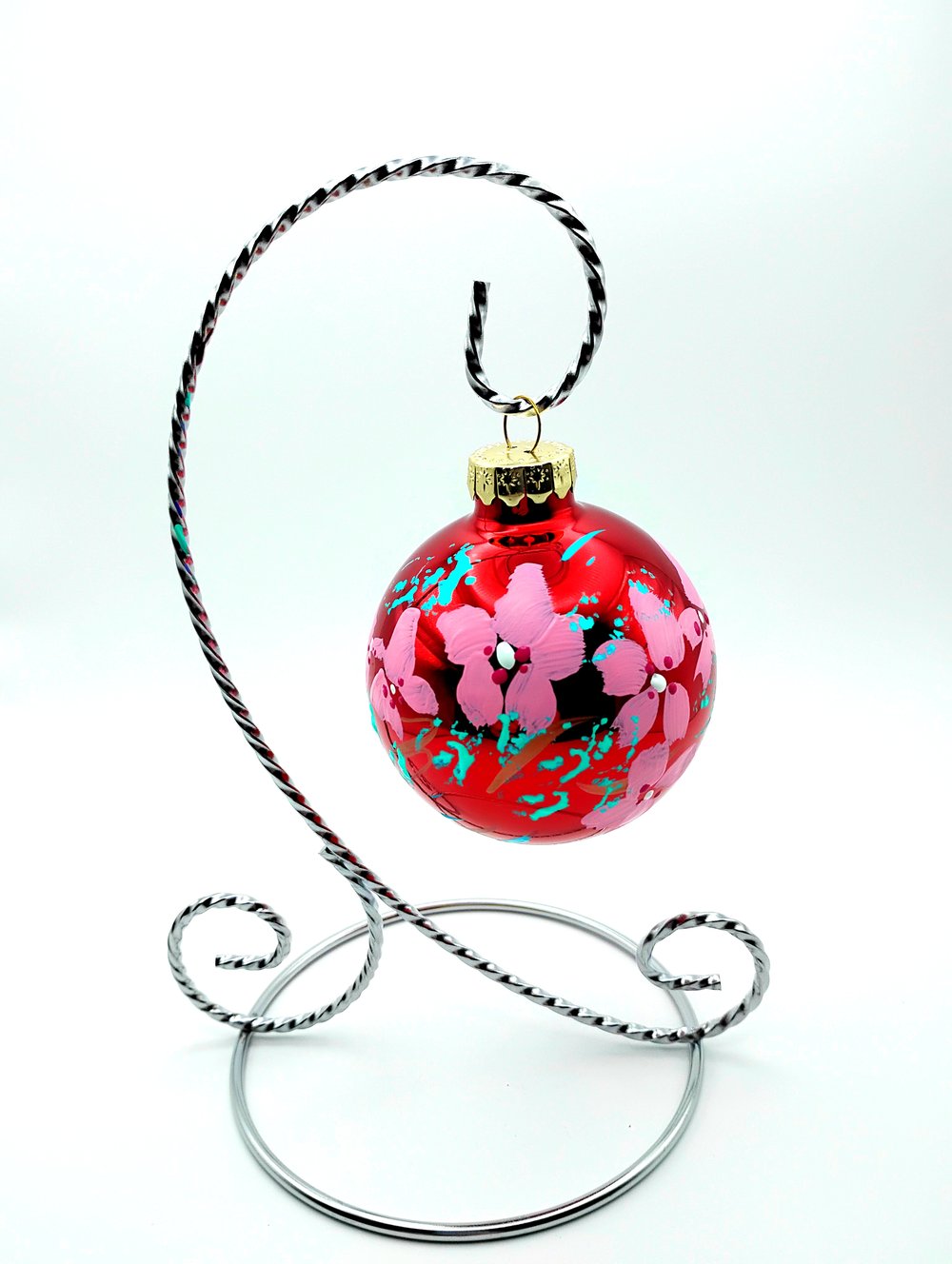 Glossy Red Pink Ornament 