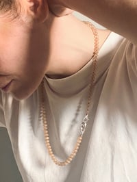 Image 4 of LONGLINE SKIN RONDELLE NECKLACE