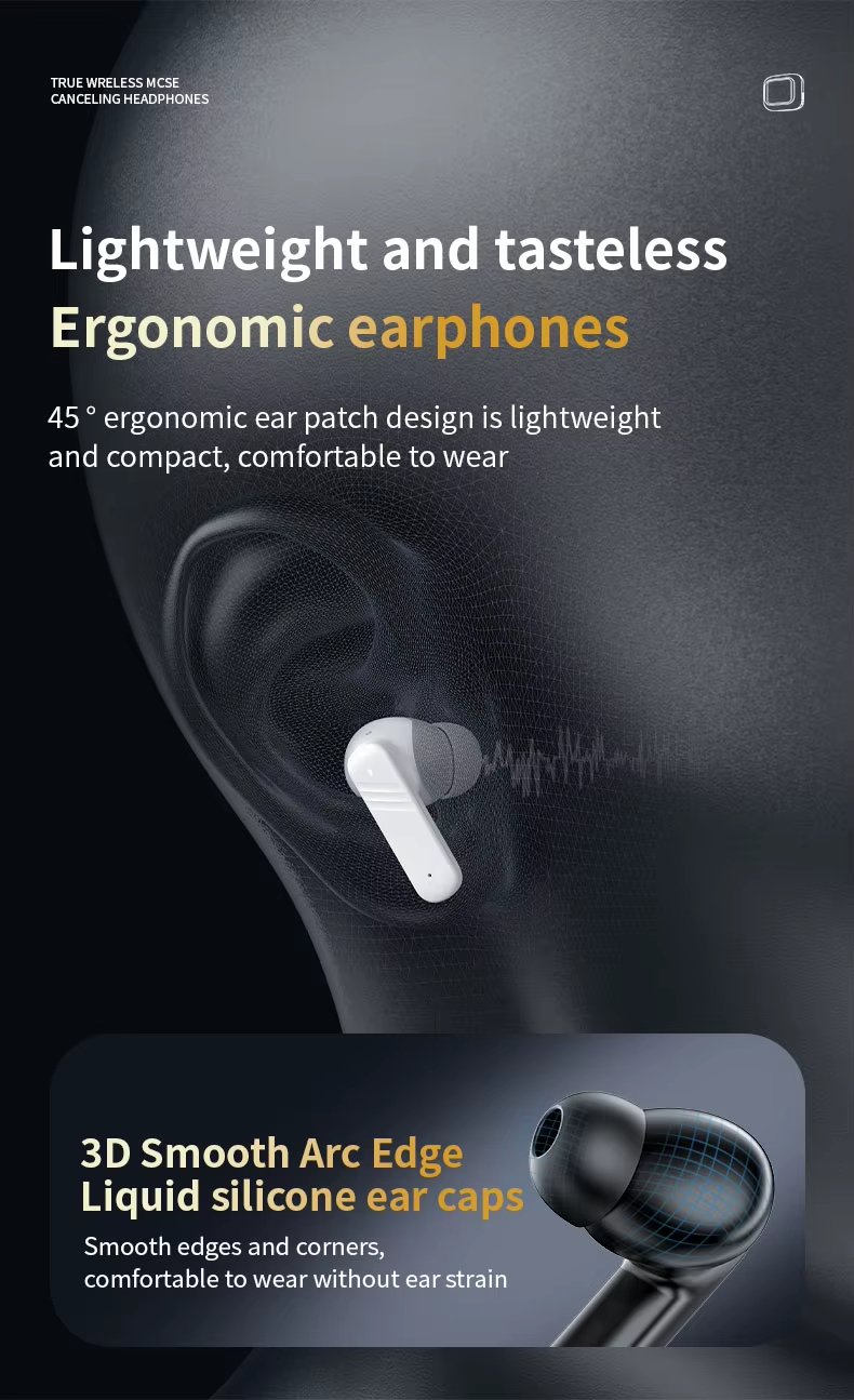 MSL M6 Touch Screen Earbuds - Bluetooth 5.3 with ANC and ENC
