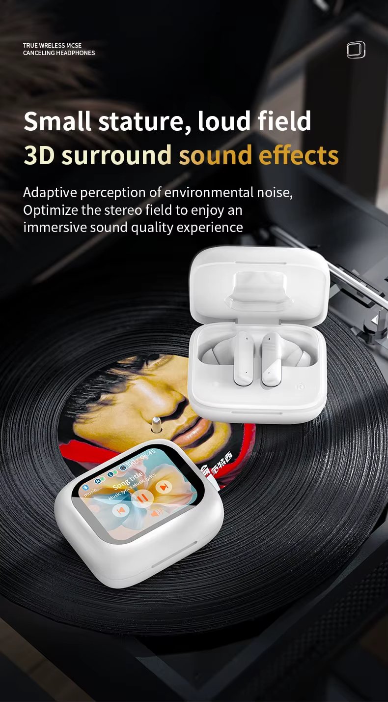 MSL M6 Touch Screen Earbuds - Bluetooth 5.3 with ANC and ENC