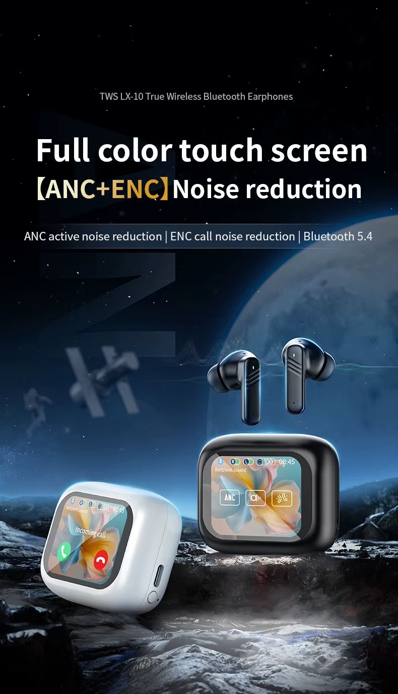 MSL M6 Touch Screen Earbuds - Bluetooth 5.3 with ANC and ENC