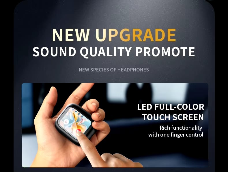 MSL M6 Touch Screen Earbuds - Bluetooth 5.3 with ANC and ENC